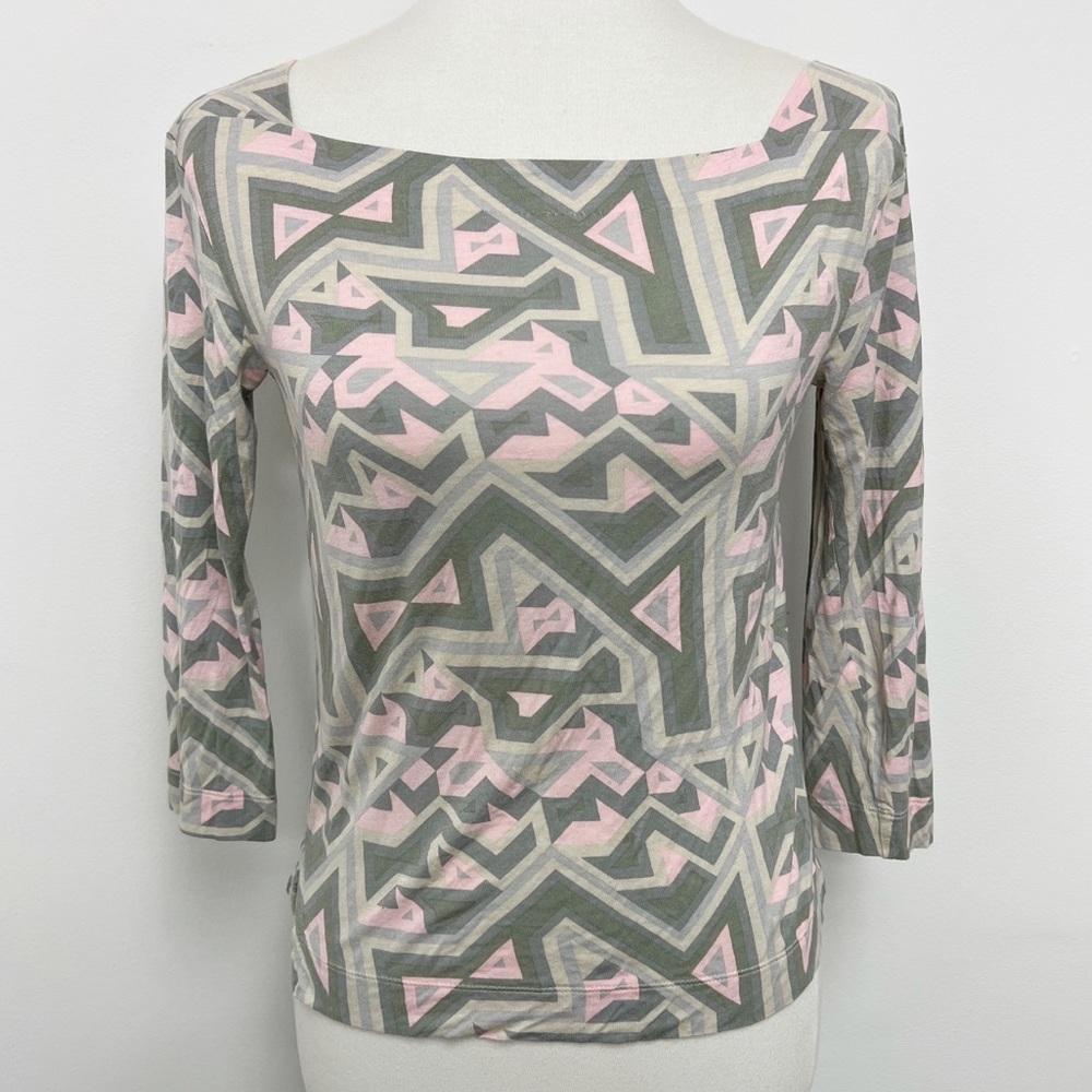 MARC BY MARC JACOBS Geometric Print pastel top Sz S
